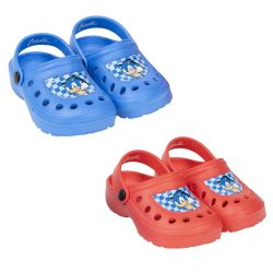 Sonic a sündisznó PIROS gyerek papucs, klumpa, clog 