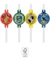 4db Papír szívószál HARRY POTTER HOGWARTS HOUSES 4db Papír szívószál HARRY POTTER HOGWARTS HOUSES