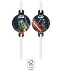 4db Papír szívószál STAR WARS GALAXY