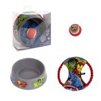   Marvel kutyajáték készlet, etetőtál + teniszlabda + frisbee