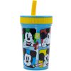 Disney Mickey egér műanyag, szivárgásmentes szilikon szívószálas pohár - 420 ml Disney Mickey egér műanyag, szivárgásmentes szilikon szívószálas pohár - 420 ml