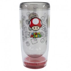   Duplafalú Műanyag Prémium Pohár 705 ML SUPER MARIO POWER (SmartGrip technológiával ellátott)