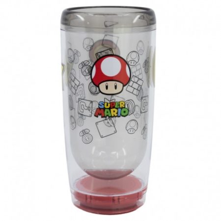 Duplafalú Műanyag Prémium Pohár 705 ML SUPER MARIO POWER (SmartGrip technológiával ellátott)