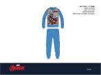   Bosszúállók gyerek pizsama - jersey pamut pizsama - világoskék - 116