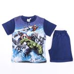   Rövid ujjú pamut gyerek pizsama - Bosszúállók - Ultron - sötétkék - 122