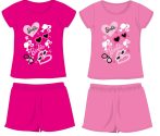   Barbie pamut nyári együttes - póló-rövidnadrág szett - pink - 104
