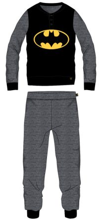 Batman férfi vékony pamut pizsama - jersey pizsama - fekete-sötétszürke - L