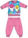   Baby Shark téli vastag baba pizsama - pamut flanel pizsama - rózsaszín - 80