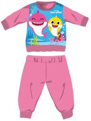   Baby Shark téli vastag baba pizsama - pamut flanel pizsama - rózsaszín - 86