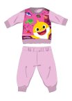   Baby Shark téli pamut baba pizsama - interlock pizsama - világosrózsaszín - 98