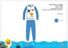 Baby Shark gyerek jersey pizsama - pamut pizsama - középkék Baby Shark gyerek jersey pizsama - pamut pizsama - középkék