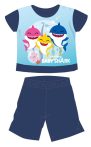   Baby Shark nyári rövid ujjú baba pizsama - pamut jersey pizsama - sötétkék - 86