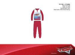   Disney Verdák vékony pamut gyerek pizsama - jersey pizsama - piros - 104