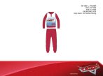   Disney Verdák vékony pamut gyerek pizsama - jersey pizsama - piros - 110