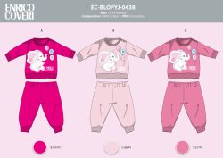   Enrico Coveri hosszú vékony baba pizsama - 100% pamut pizsama