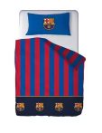  FC BARCELONA Ágynemű szett 100% pamut, ágytakaró 210x270 + gumis lepedő 135x200+28 + párnahuzat 45x155
