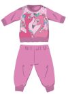 Flamingó téli pamut baba pizsama - interlock pizsama