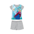   Nyári rövid ujjú gyerek pamut pizsama - Disney Jégvarázs - szürke - 98