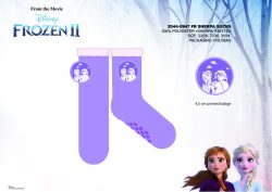   Disney Jégvarázs csúszásgátlós meleg téli zokni gyerekeknek - sherpa zokni - lila - 23-26
