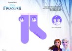   Disney Jégvarázs csúszásgátlós meleg téli zokni gyerekeknek - sherpa zokni - lila - 31-34