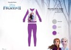   Téli pamut interlock gyerek pizsama - Disney Jégvarázs - sötétlila - 98