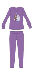   Disney Jégvarázs téli pamut gyerek pizsama - interlock pizsama - sötétlila - 110