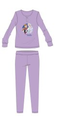   Disney Jégvarázs téli pamut gyerek pizsama - interlock pizsama - világoslila - 110