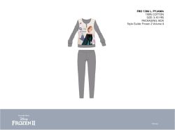   Disney Jégvarázs vékony pamut gyerek pizsama - jersey pizsama - sötétszürke - 122