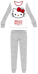   Hello Kitty női vékony pamut pizsama - jersey pizsama - világosszürke - M