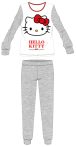   Hello Kitty női vékony pamut pizsama - jersey pizsama - világosszürke - S
