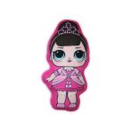   Kifordítható LOL Baba játékpárna kislányoknak - kettő az egyben párna - pink-sötétszürke