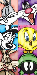   Bolondos dallamok (Looney Tunes) 100% pamut strandtörölköző 70x140cm