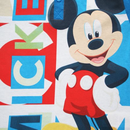 Hosszú vékony pamut gyerek pizsama - Mickey egér - Jersey - középkék - 98