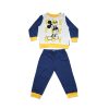Hosszú vékony pamut baba pizsama - Mickey egér - One fly guy felirattal - Jersey - sötétkék-sárga - 98 Hosszú vékony pamut baba pizsama - Mickey egér - One fly guy felirattal - Jersey - sötétkék-sárga - 98