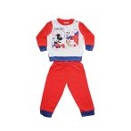   Hosszú vékony pamut baba pizsama - Mickey egér - Jersey - piros - 98