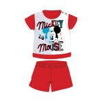   Nyári rövid ujjú pamut baba pizsama - Disney Mickey egér - piros - 80