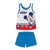 Nyári ujjatlan pamut baba pizsama - Disney Mickey egér - középkék - 80 Nyári ujjatlan pamut baba pizsama - Disney Mickey egér - középkék - 80