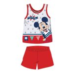   Nyári ujjatlan pamut baba pizsama - Disney Mickey egér - piros - 86
