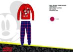   Téli vastag pamut gyerek pizsama - flanel pizsama - Disney Mickey egér - piros - 116