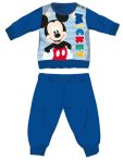   Disney Mickey egér téli vastag baba pizsama - pamut flanel pizsama - középkék - 92