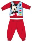   Disney Mickey egér téli vastag baba pizsama - pamut flanel pizsama - piros - 86