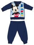   Disney Mickey egér téli vastag baba pizsama - pamut flanel pizsama - sötétkék - 80