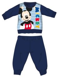   Disney Mickey egér téli vastag baba pizsama - pamut flanel pizsama - sötétkék - 92