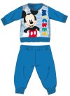 Disney Mickey egér téli vastag baba pizsama - pamut flanel pizsama - világoskék - 98