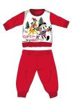  Disney Mickey egér téli vastag karácsonyi baba pizsama - pamut flanel pizsama - piros - 98
