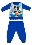   Disney Mickey egér baba polár pizsama - téli vastag pizsama - középkék - 86
