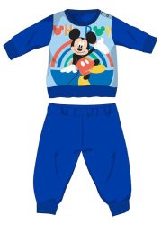   Disney Mickey egér baba polár pizsama - téli vastag pizsama - középkék - 98