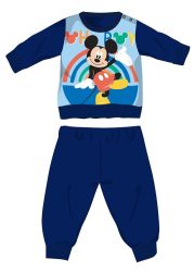   Disney Mickey egér baba polár pizsama - téli vastag pizsama - sötétkék - 98