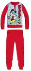   Disney Mickey egér téli vastag gyerek pizsama - pamut flanel pizsama - piros - 98