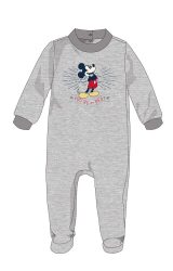   Disney Mickey egér baba velúr rugdalózó - szürke - 1-3 hónapos babának
